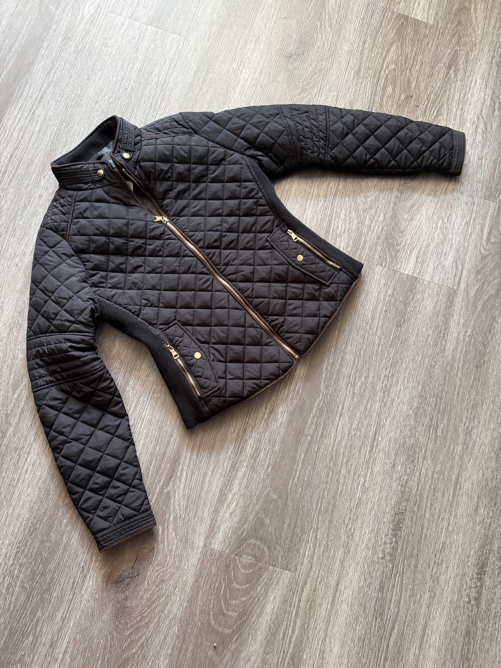 Love Tree Black Quilted Puff Jacket